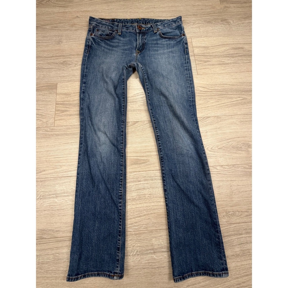 Lucky Brand Lola Straight Jeans Womens 8 Medium Wash LowRise Made in USA F2X6030